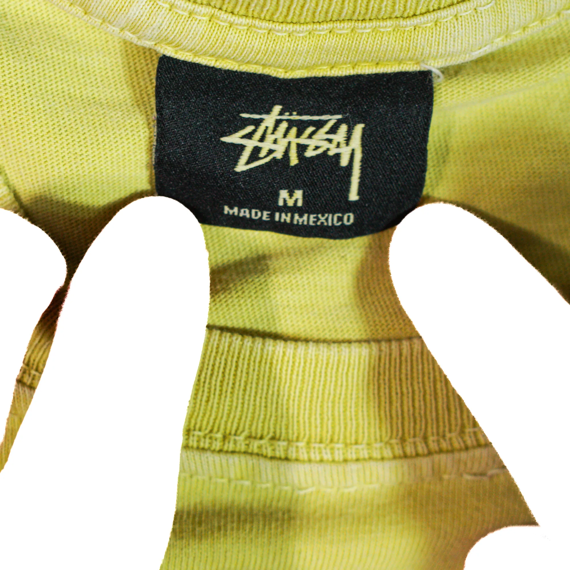 Stussy Yellow classic print t-shirt 3