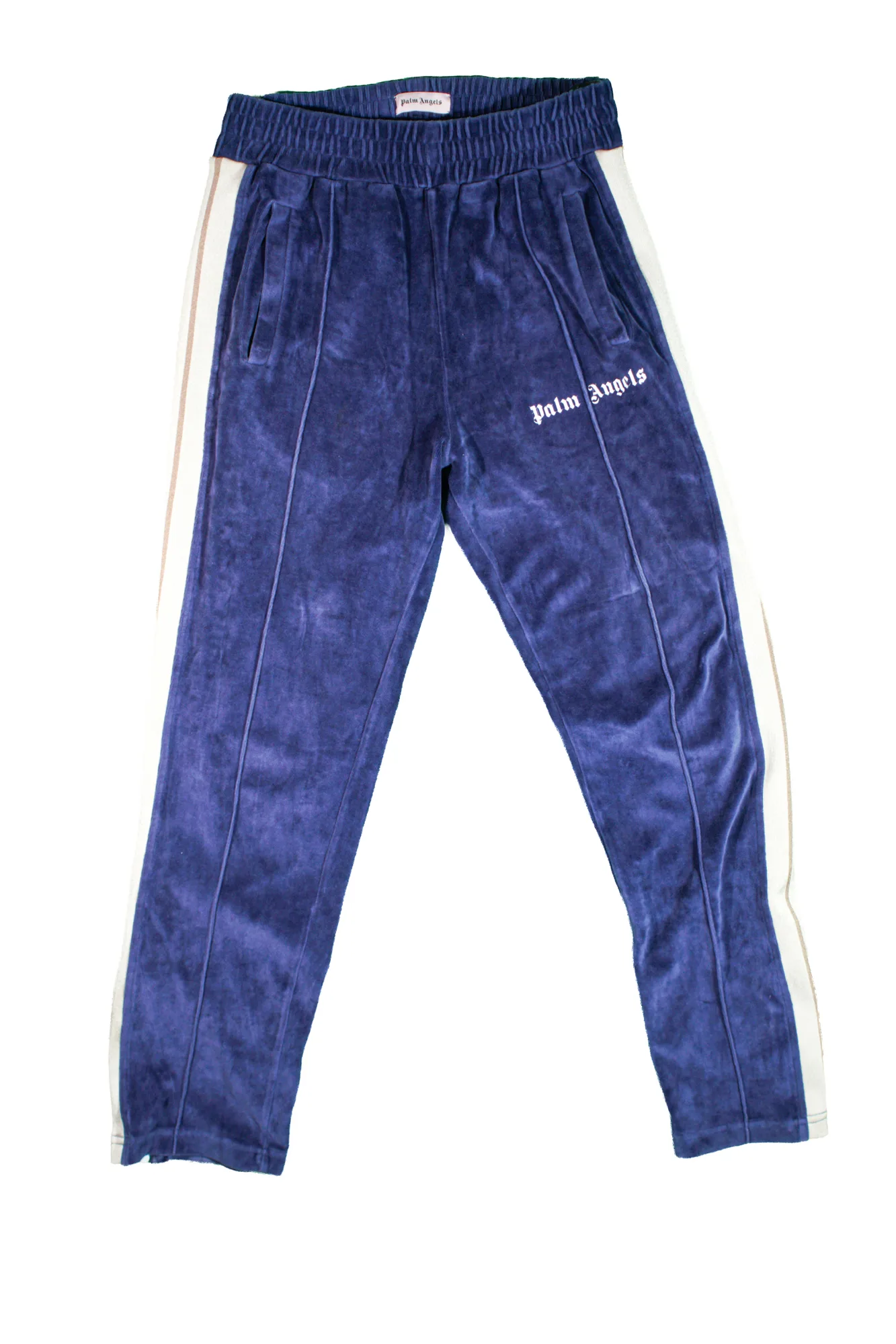 Palm Angels Blue velour track pants