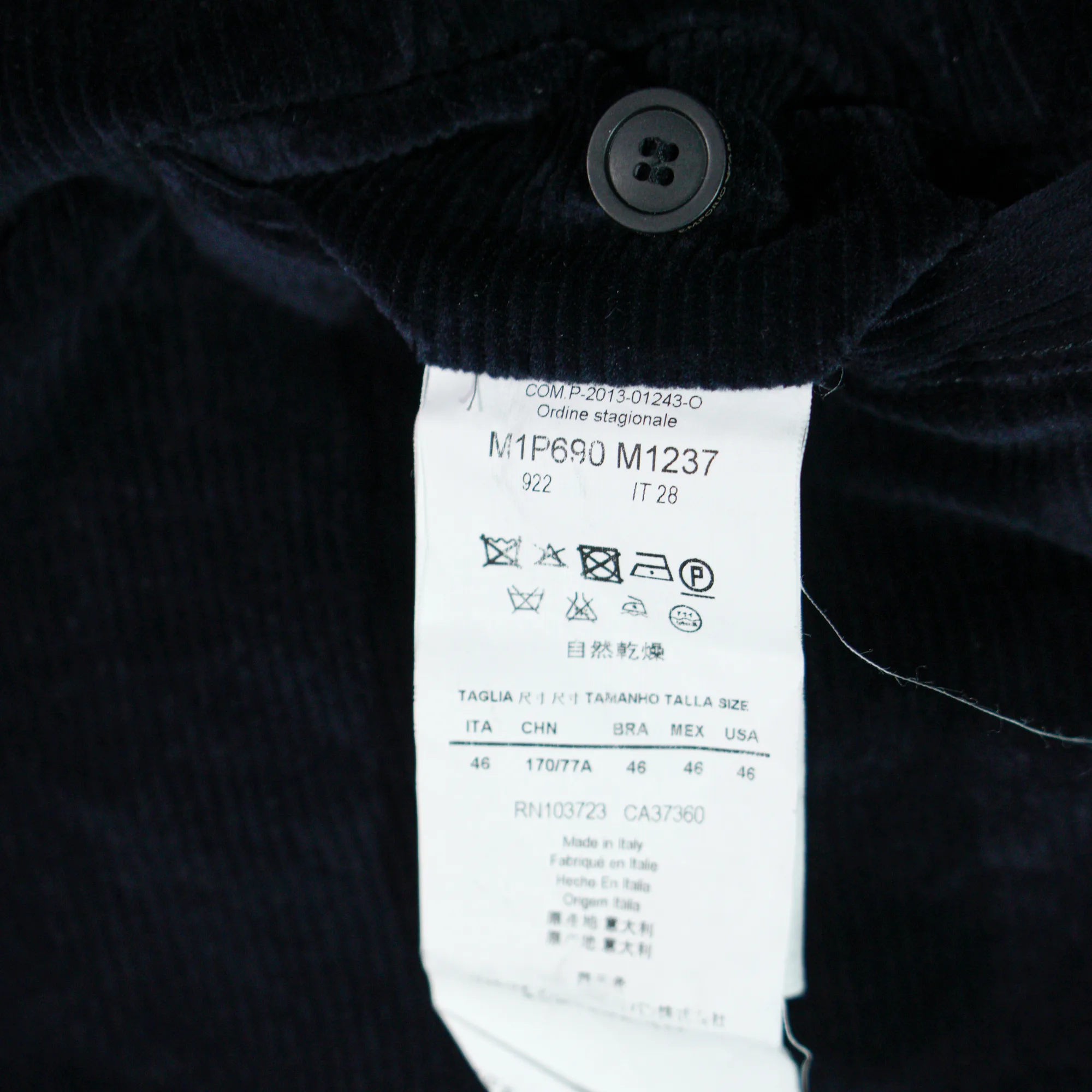 Emporio Armani velvet pants 3