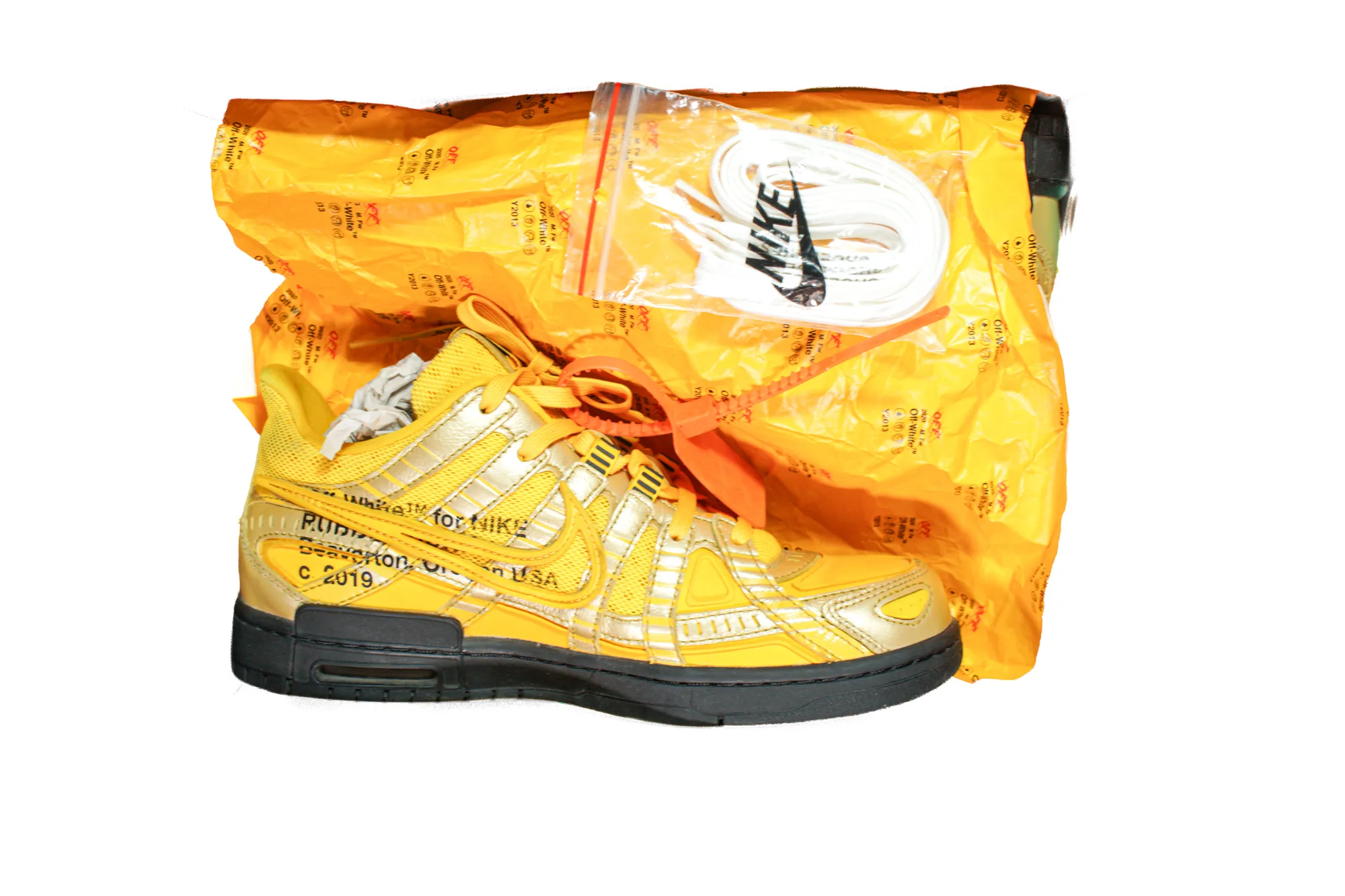 Nike & Off White rubber dunk yellow 3