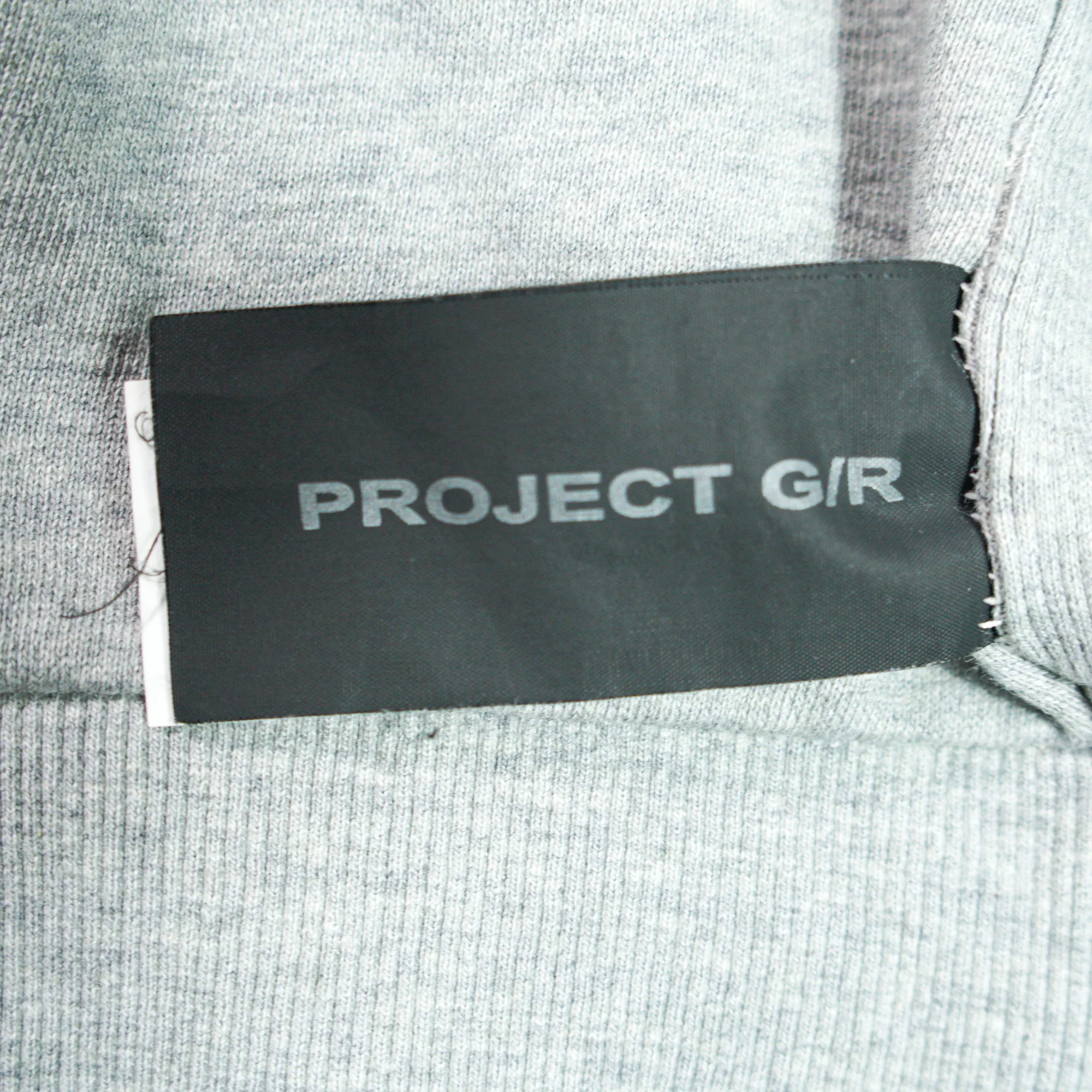 Project g/r inside out unbalanced zip hoodie grey 4