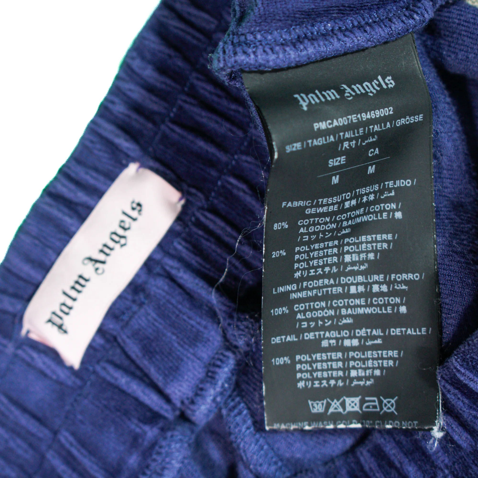 Palm Angels Blue velour track pants 5
