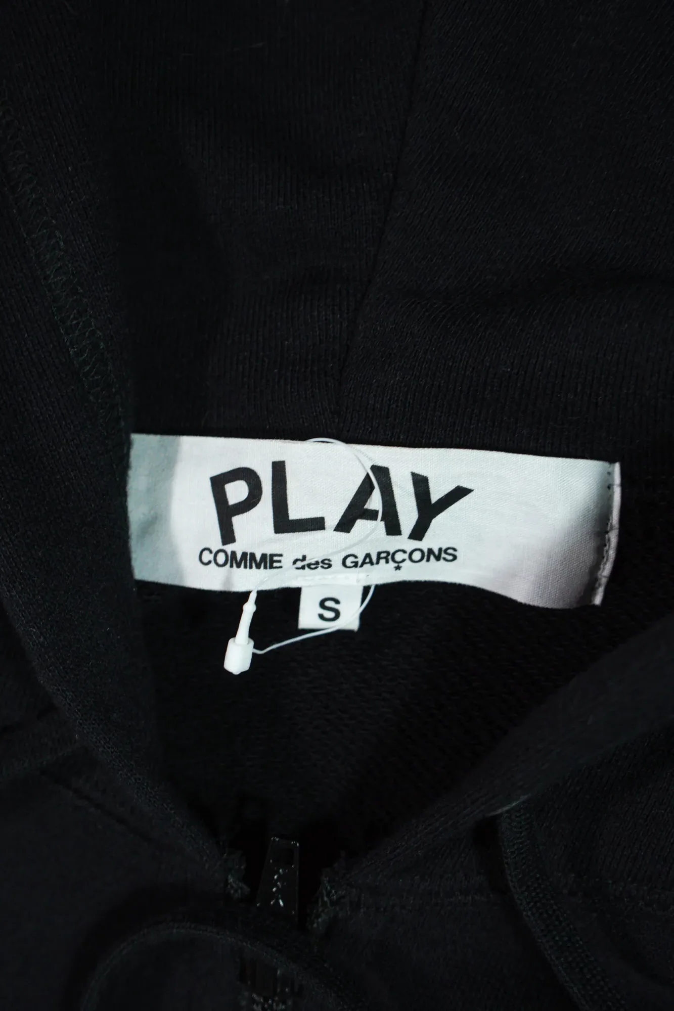 Comme des Garcons Play mini logo zip hoodie black 3