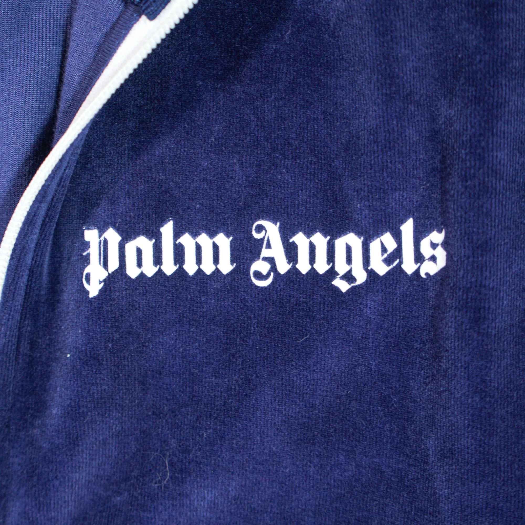Palm Angels Blue velour track jacket 4