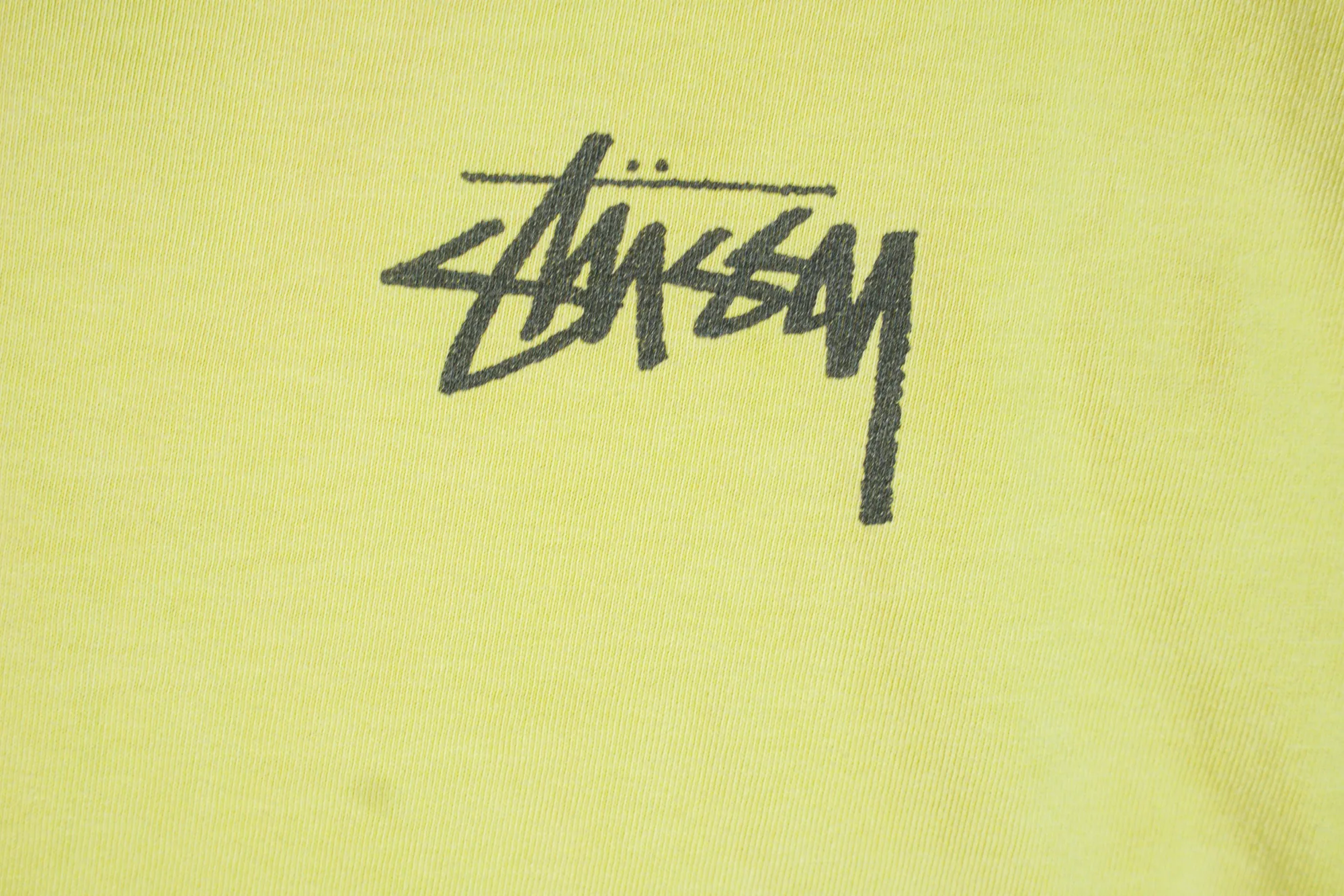 Stussy Yellow classic print t-shirt 4