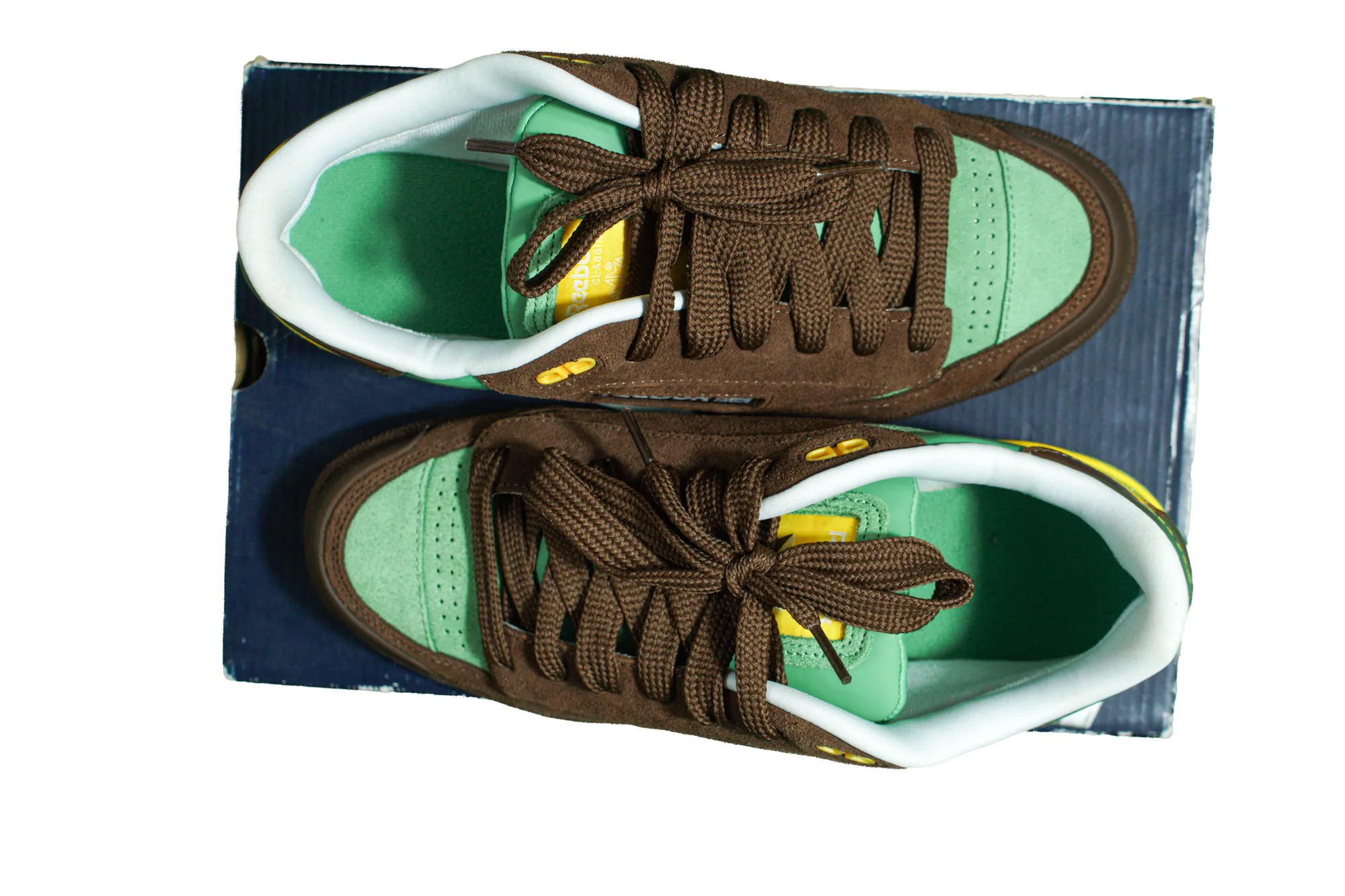 Reebok Club C brown/green shoes 2