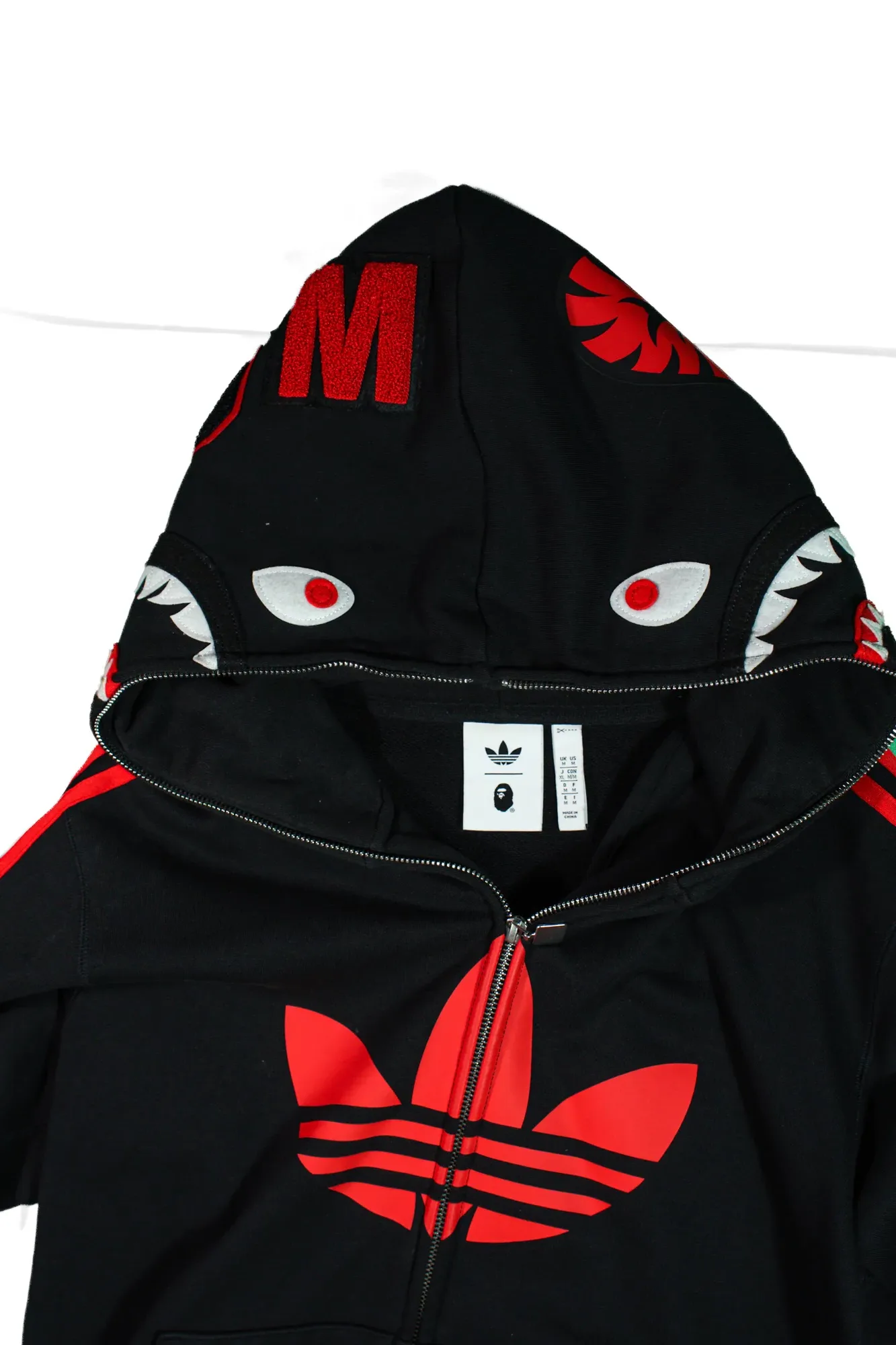 Bape & Adidas black red zip hoodie 2