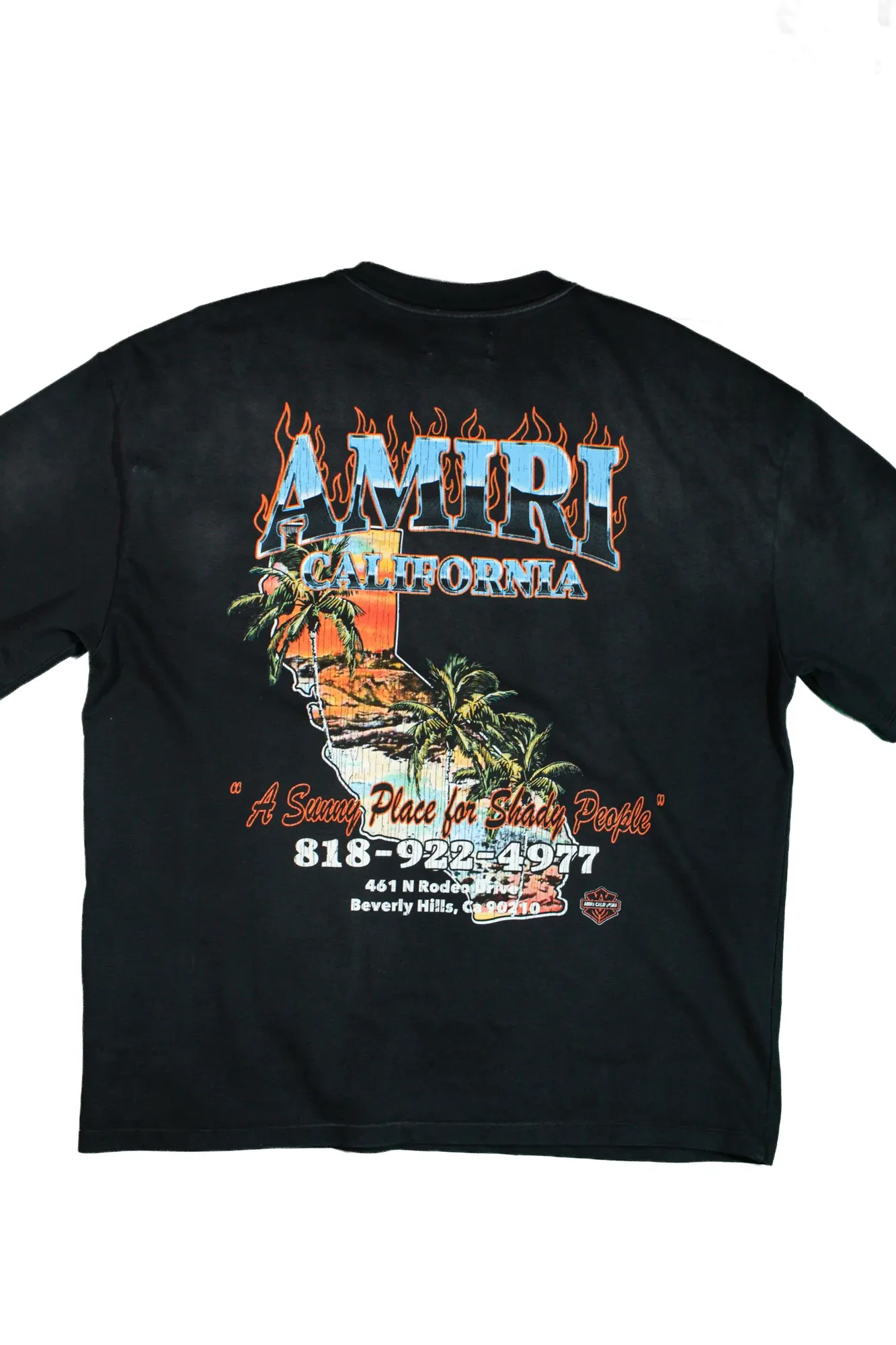 Amiri sunny place logo t-shirt black 2
