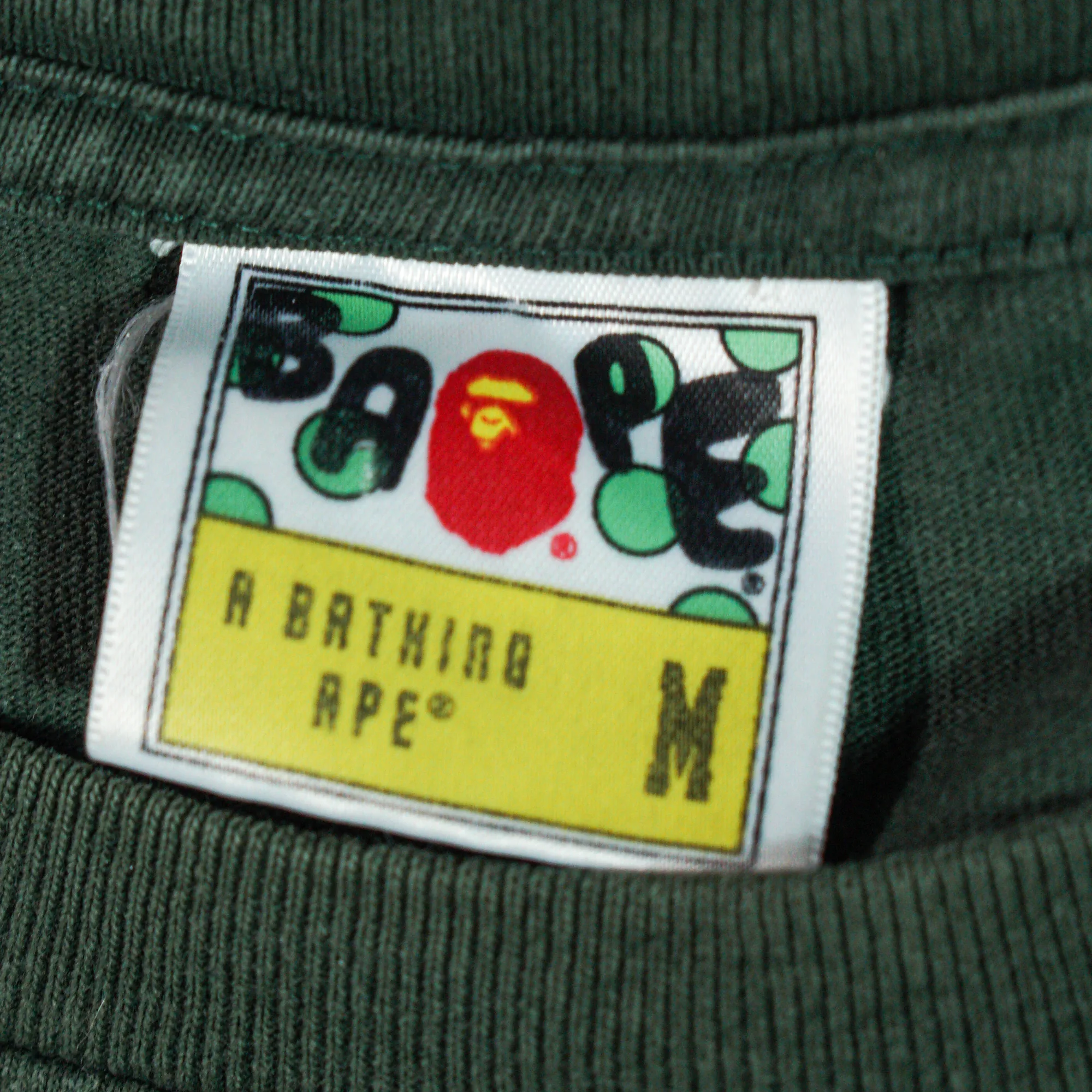 Bape logo green t-shirt 4