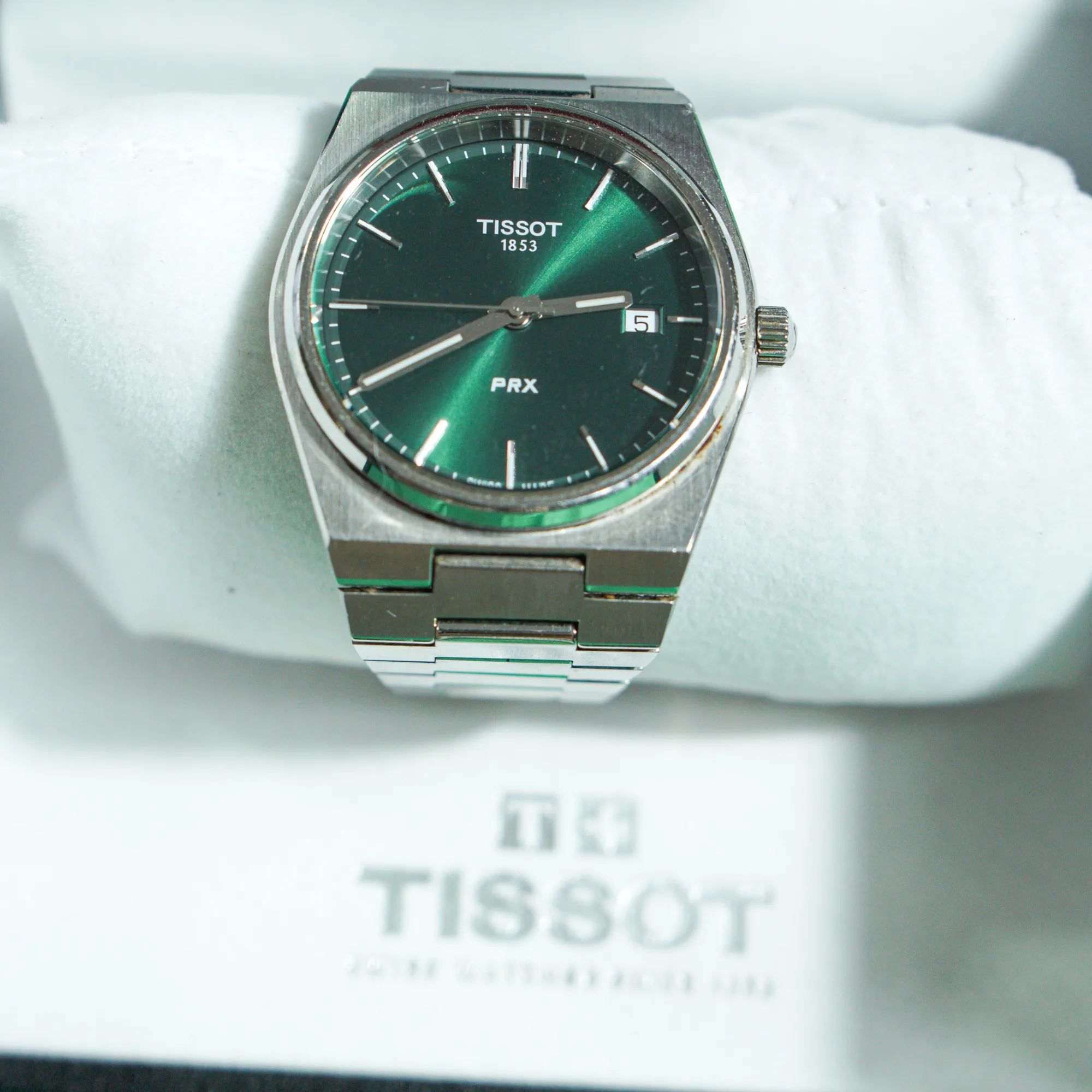 Tissot prx green watch 4