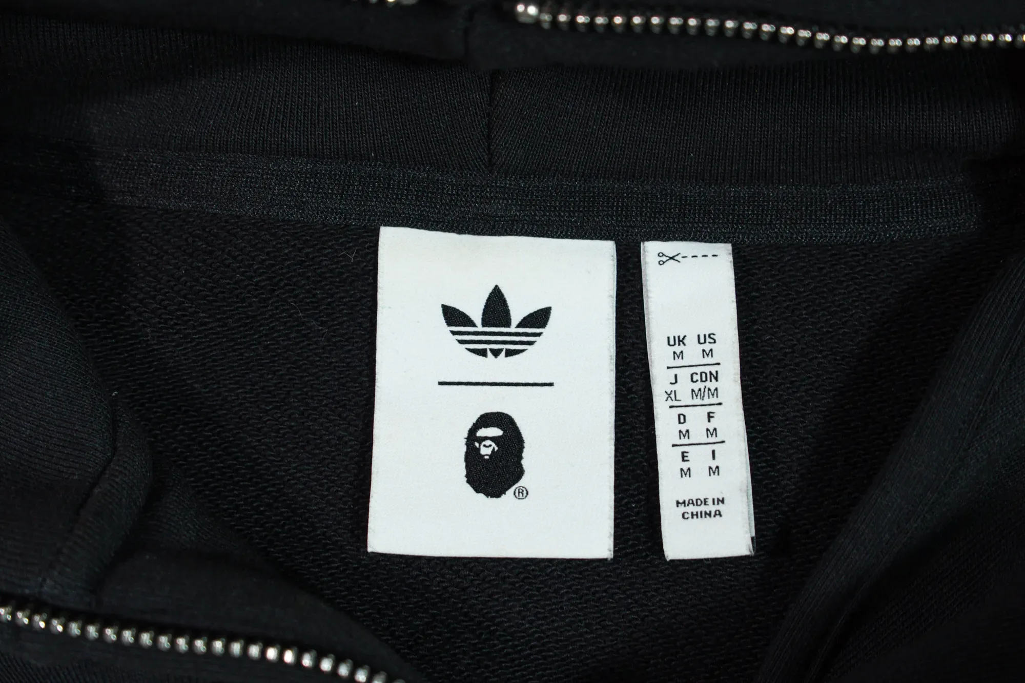 Bape & Adidas black red zip hoodie 6