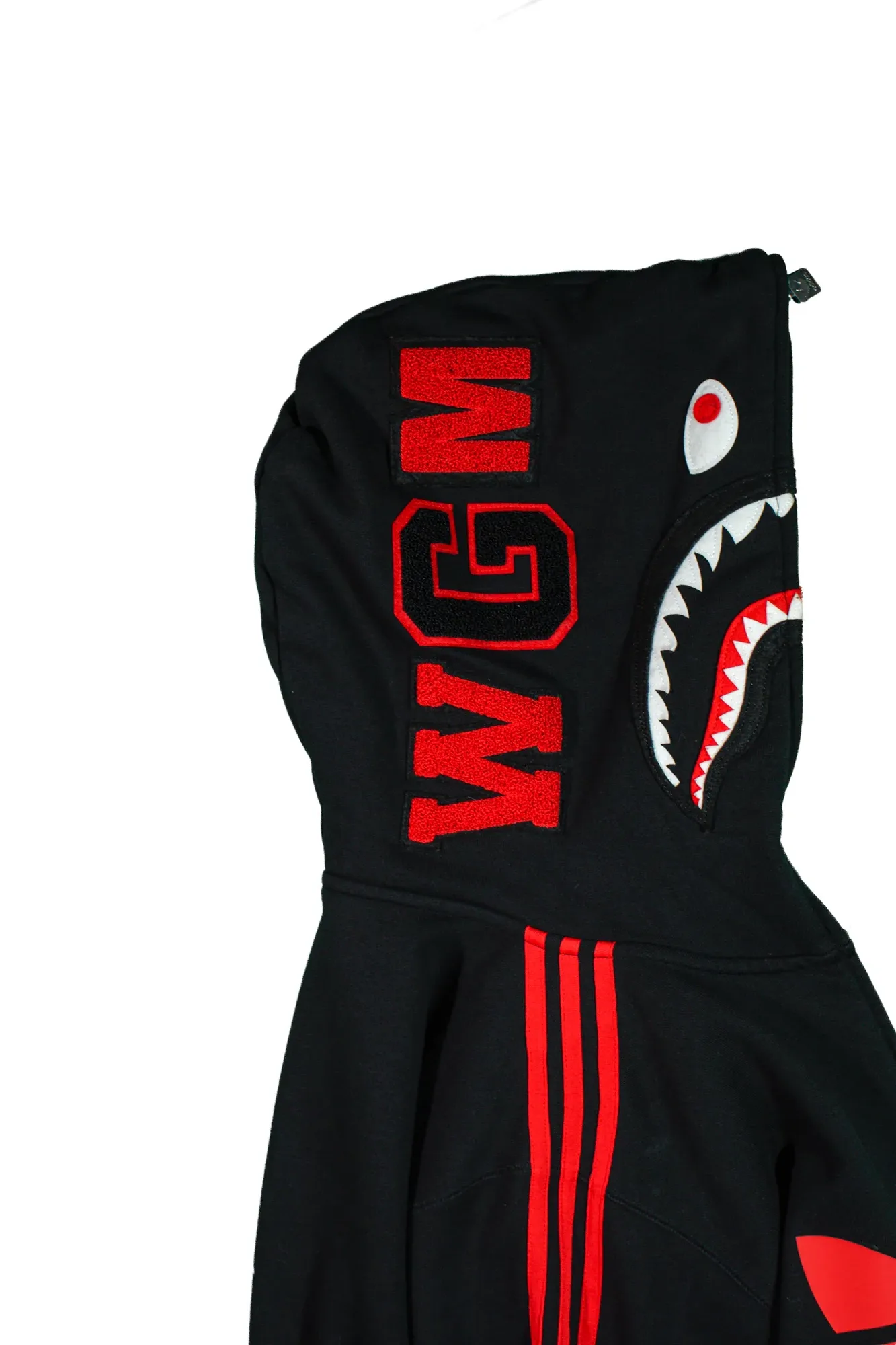 Bape & Adidas black red zip hoodie 4