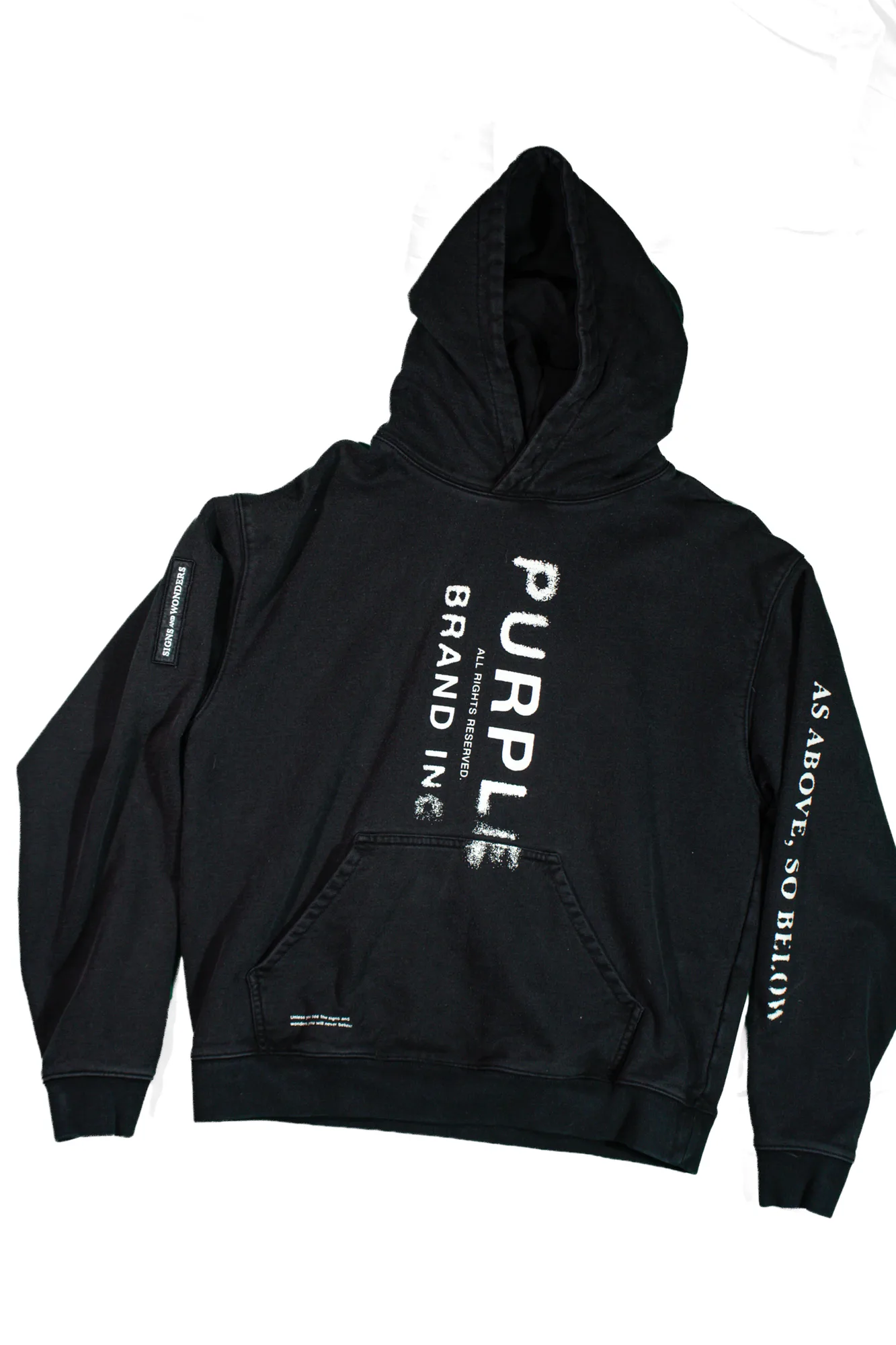 Purple Brand black hoodie